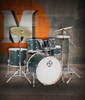 Dixon Spark Birch 5pc - See Through Green Shell Pack (PODSPB522STG) | Musician Madness