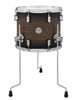 PDP Concept Maple 12x14 Floor Tom - Satin Charcoal Burst w/ Chrome Hardware (PDCM1214TTSCB) | Musician Madness