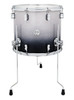 PDP Concept Maple 14x16 Floor Tom - Silver to Black Fade Lacquer w/ Chrome Hardware (PDCM1416TTSB)