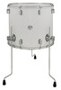PDP Concept Maple 16x18 Floor Tom in Pearlescent White Lacquer with chrome hardware and maple shell â€“ deep maple tone and elegant glossy finish â€“ Musician Madness