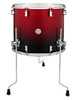 PDP Concept Maple 16x18 Floor Tom - Red to Black Fade Lacquer w/ Chrome Hardware (PDCM1618TTRB) | Musician Madness