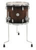 PDP Concept Series Maple Exotic Floor Tom, 12x14 - Walnut to Charcoal Burst w/ Chrome Hardware (PDCMX1214TTWC) | Musician Madness