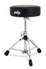 PDP Concept Series Low Height 13" Round-Top Drum Throne (PDDTCOLHR) - adjustable padded seat with durable base for low-profile drumming comfort - Musician Madness