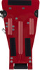DW 5000 Series Accelerator Heelless Double Bass Drum Pedal (DWCP5002ADH) with red base plates and included carrying bag