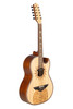 H. Jimenez Satin Natural with laser design Bajo Quinto Cutaway Electric w/ Hard wood case (LBQ1GXE-MC) | Musician Madness