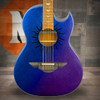 H. Jimenez Glossy Color-Changing Sparkle Bajo Quinto Cutaway Electric w/ Hardwood Case (LBQ1GXE-AB)