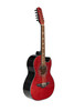 H. Jimenez Glossy Red Sparkle Painted Top Bajo Quinto Cutaway Electric (LBQ1GXE-AN) with hardwood case acoustic-electric bajo quinto guitar