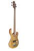 H. Jimenez 4-String Glossy Gold Top Bass Guitar (LBS4-GT) with deluxe padded gig bag