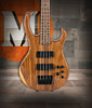 H. Jimenez 4-String Glossy Natural Walnut Top Bass Guitar (LBS4-WT) with deluxe padded gig bag