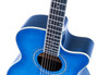 Washburn EA15 Festival Series Mini Jumbo Cutaway Acoustic-Electric Guitar – Flame Transparent Blue (EA15TBL-U)