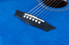 Washburn EA15 Festival Series Mini Jumbo Cutaway Acoustic Electric Guitar - Flame Transparent Blue (EA15TBL-U) | Musician Madness