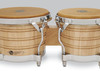 Latin Percussion LP 7-1/4" and 8-5/8" Generation II Bongos – Natural with Chrome Hardware (LP201A-2) – traditional LP bongos with warm tone and professional design, available at Musician Madness.