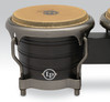 Latin Percussion LP Raul Rekow Signature 7-1/4" and 8-5/8" Bongos - Dark Walnut with Black Satin Hardware (LP201AX-2RRB) | Musician Madness