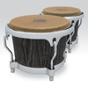Latin Percussion LP Uptown CCII 7-1/4"-8-5/8" Bongos - Sculpted Ash Espresso Stain with Chrome Hardware (LP201SA) | Musician Madness