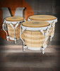 Latin Percussion LP Generation 3 Traditional 5-1/2", 7-1/4", and 9" Bongos - Oak Natural with Chrome Hardware (LP202-AW) | Musician Madness