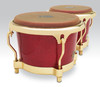 Latin Percussion LP Fausto Cuevas III Signature 7-1/4"-8-5/8" Bongos - Ferrari Red Fiberglass with Gold Hardware (LP794V-ARG) | Musician Madness