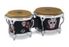 Latin Percussion LP Karl Perazzo Signature CCII 7-1/4"-8-5/8" Fiberglass Bongos - Skull Artwork with Chrome Hardware (LP794X-KP) - signature LP bongos with high projection, available at Musician Madness.