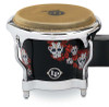 Latin Percussion LP Karl Perazzo Signature CCII 7-1/4"-8-5/8" Fiberglass Bongos - Sugar Skull Artwork with Chrome Hardware (LP794X-KP) | Musician Madness