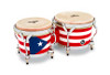 Latin Percussion LP Matador Traditional 7-1/4"-8-5/8" Bongos - Oak Pearl Red with Chrome Hardware (M201-PR) | Musician Madness