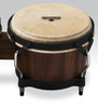 Latin Percussion LP Matador Traditional 7-1/4"-8-5/8" Bongos - Whiskey Barrel Finish with Black Hardware (M201-WB) | Musician Madness