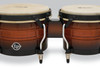 Latin Percussion LP Matador Traditional 7-1/4"-8-5/8" Bongos - Oak Vintage Sunburst with Black Hardware (M301-VSB) | Musician Madness