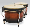 Latin Percussion LP Matador Traditional 7-1/4"-8-5/8" Bongos - Oak Vintage Sunburst with Black Hardware (M301-VSB) | Musician Madness