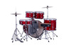 Mapex CM5294FTCIR Comet 5-Piece Drum Set with 22” bass drum in Infra Red, complete with hardware and cymbals.