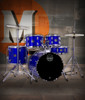 Mapex Comet 5-Piece Complete Drum Set – 18" Bass Drum, Indigo Blue (CM5844FTCIB)