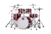 Mapex MA504SFOR Mars Birch 5-Piece Fusion Shell Pack in Blood Orange Sparkle finish.