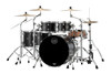 Mapex SR628XUFB Saturn Studioease 5-Piece Shell Pack in Satin Black finish, snare not included.