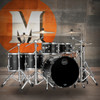 Mapex Saturn Studioease 5-Piece Shell Pack (No Snare) - Satin Black (SR628XUFB) | Musician Madness