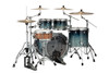 Mapex SR529XURJ Saturn Rock 4-Piece Shell Pack in Teal Blue Fade finish, no snare included.