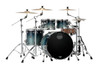 Mapex SR529XURJ Saturn Rock 4-Piece Shell Pack in Teal Blue Fade finish, no snare included.