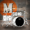 Mapex Saturn Studioease 5-Piece Shell Pack (No Snare) - Satin White (SR628XURM) | Musician Madness