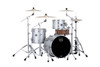 Mapex SE401XHPD Saturn Evolution Hybrid Straight Ahead 3-Piece Shell Pack in Iridium Silver finish, snare not included.