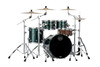 Mapex SE504XMPQ Saturn Evolution Fusion 4-Piece Shell Pack in Brunswick Green finish, snare not included.