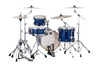 Mapex Mars Maple Bop Shell Pack in Midnight Blue featuring 100% maple shells, compact jazz-style sizing, SONIClear bearing edges, and punchy focused sound for small venues and mobile drummers.