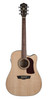 Washburn D10SCE Heritage 10 Series Acoustic-Electric Guitar in Natural featuring a solid spruce top, dreadnought cutaway body, built-in electronics, and versatile tone for stage or studio.