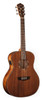 Washburn O12SE Woodline 10 Series Acoustic-Electric Guitar featuring an orchestra body, solid top construction, natural finish, and quality onboard electronics for versatile performance.