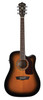 Washburn D10SCE Heritage 10 Series Acoustic-Electric Guitar in Tobacco Burst featuring a solid spruce top, dreadnought cutaway shape, Tobacco Burst finish, and built-in electronics for live and studio versatility.