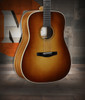 Alvarez Laureate LD60e Dreadnought Acoustic-Electric Guitar in Sunset featuring a full dreadnought body, warm and powerful tone, elegant Laureate detailing, and high-quality onboard electronics for live and studio use.