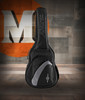 Alvarez 15mm Duo-Foam Deluxe Dreadnought Gig Bag (AGB-15A) featuring dual-layer 15mm foam padding, reinforced stitching, multiple accessory pockets, and durable protection for acoustic dreadnought guitars.
