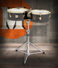 Latin Percussion LP1416-R Fausto Cuevas 14"/16" Timbales - Black Nickel / Brass Gold (LP1416-R) | Musician Madness