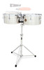 Latin Percussion LP256-S 13"/14" Timbales - Stainless Steel / Chrome (LP256-S) | Musician Madness