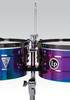 Latin Percussion LP257-TS Tony Succar 14"/15" Signature Timbales featuring vibrant rainbow shells, black nickel hardware, bold projection, and artist-designed tone ideal for salsa, timba, Latin pop, and contemporary percussion.
