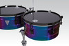 Latin Percussion LP257-TS Tony Succar 14"/15" Signature Timbales featuring vibrant rainbow shells, black nickel hardware, bold projection, and artist-designed tone ideal for salsa, timba, Latin pop, and contemporary percussion.