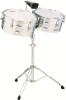 Latin Percussion M257 Matador 14"/15" Timbales featuring polished steel shells, chrome hardware, bright attack, and an included cowbellâ€”ideal for traditional Latin, salsa, and contemporary percussion performance.