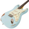 Vintage V6 ICON Electric Guitar - Distressed Laguna Blue (V6MRLB) | Musician Madness
