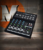 Mackie MIX8 8-Channel Compact Mixer (MIX8) featuring clean preamps, 3-band EQ, multiple input options, and a durable compact design ideal for home studio, rehearsal, and small live sound applications.