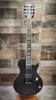 Schecter Solo-II SLS Elite Evil Twin - Satin Black (1338) featuring an ultra-thin SLS neck, premium humbuckers, contoured single-cut body, and stealth satin black finish engineered for high-performance metal and rock.